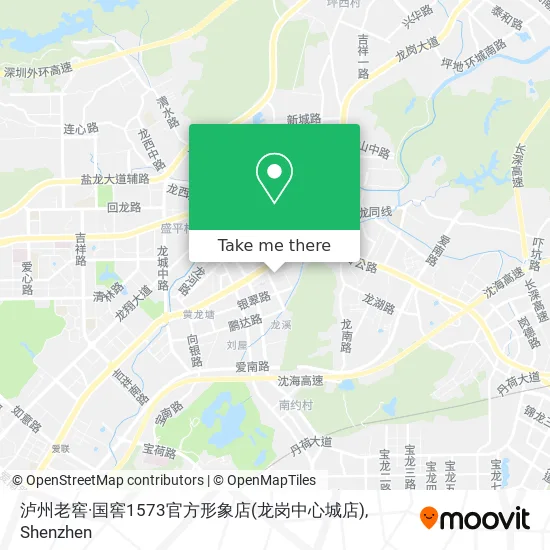 泸州老窖·国窖1573官方形象店(龙岗中心城店) map