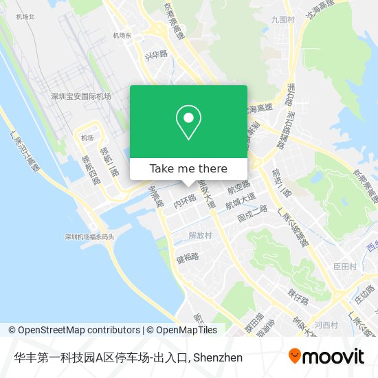 华丰第一科技园A区停车场-出入口 map