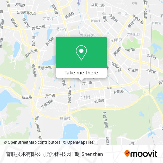 普联技术有限公司光明科技园1期 map