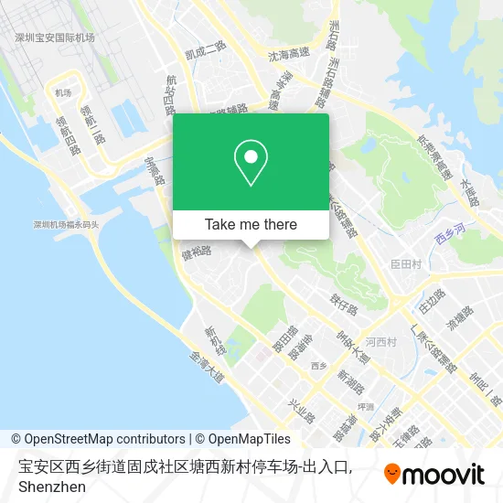 宝安区西乡街道固戍社区塘西新村停车场-出入口 map