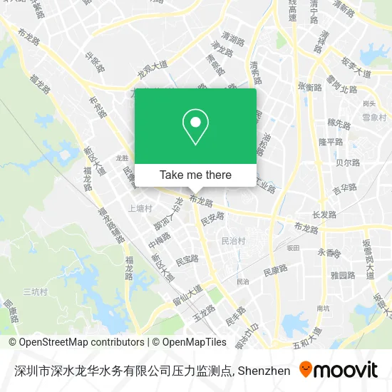 深圳市深水龙华水务有限公司压力监测点 map