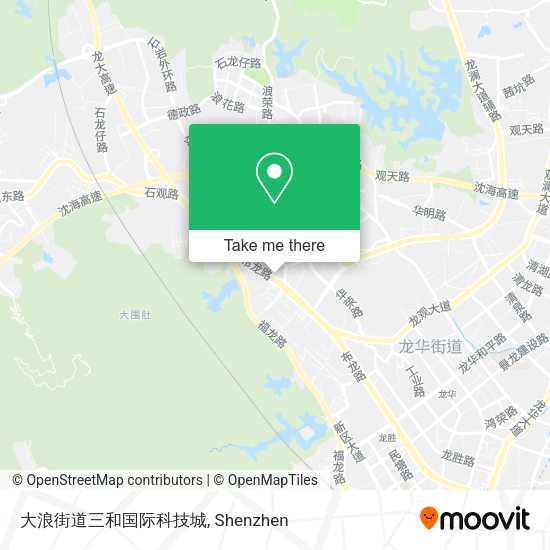 大浪街道三和国际科技城 map
