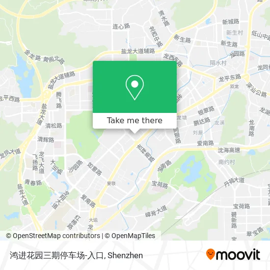 鸿进花园三期停车场-入口 map