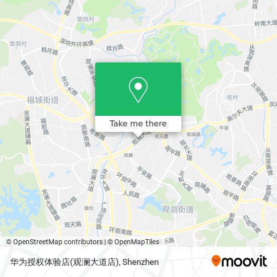 华为授权体验店(观澜大道店) map