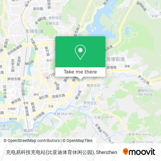 充电易科技充电站(比亚迪体育休闲公园) map