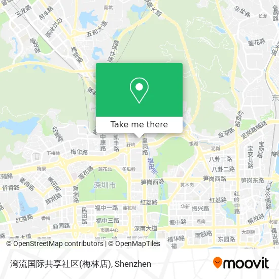 湾流国际共享社区(梅林店) map