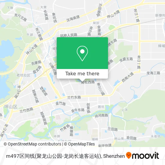 m497区间线(聚龙山公园-龙岗长途客运站) map
