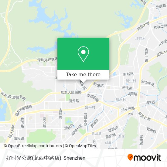 好时光公寓(龙西中路店) map