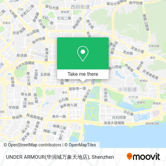 UNDER ARMOUR(华润城万象天地店) map