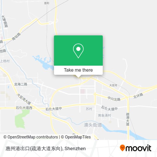 惠州港出口(疏港大道东向) map