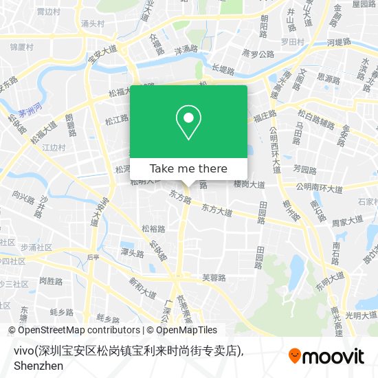 vivo(深圳宝安区松岗镇宝利来时尚街专卖店) map