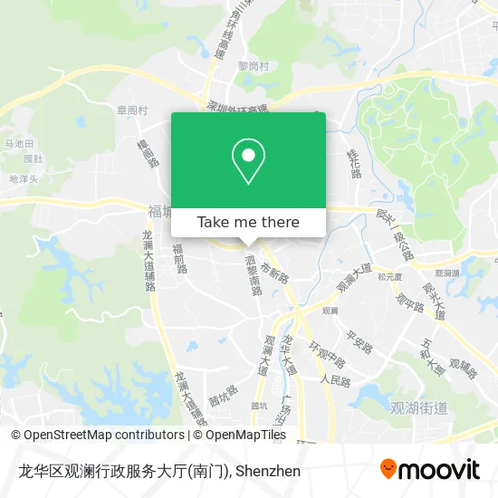 龙华区观澜行政服务大厅(南门) map