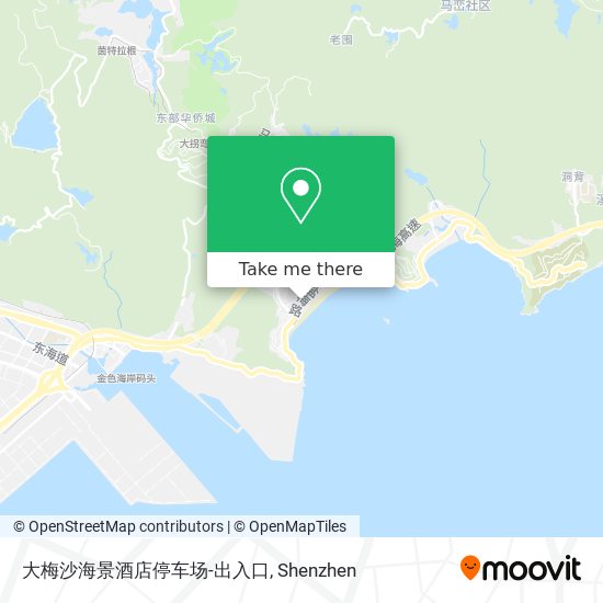 大梅沙海景酒店停车场-出入口 map