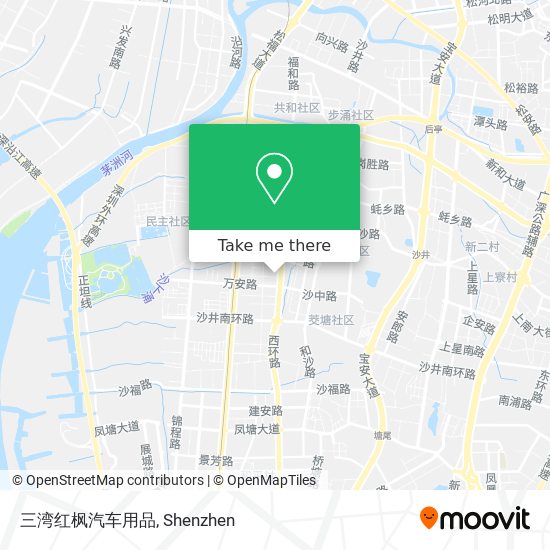 三湾红枫汽车用品 map