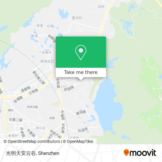 光明天安云谷 map