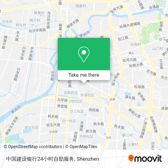 中国建设银行24小时自助服务 map