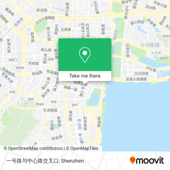 一号路与中心路交叉口 map
