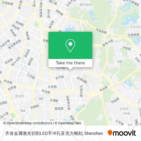 齐发金属激光切割LED字冲孔亚克力雕刻 map
