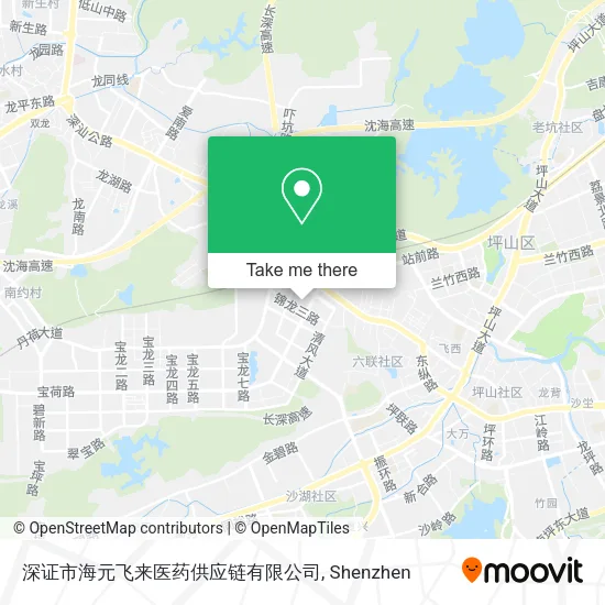 深证市海元飞来医药供应链有限公司 map
