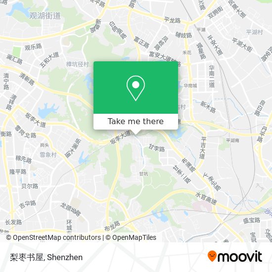 How To Get To 梨枣书屋in 布吉镇by Bus Or Metro