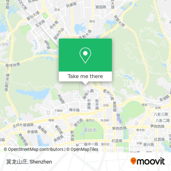 翼龙山庄 map