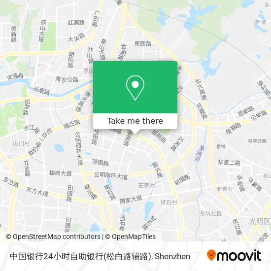 中国银行24小时自助银行(松白路辅路) map