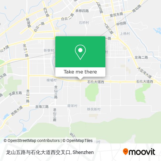 龙山五路与石化大道西交叉口 map