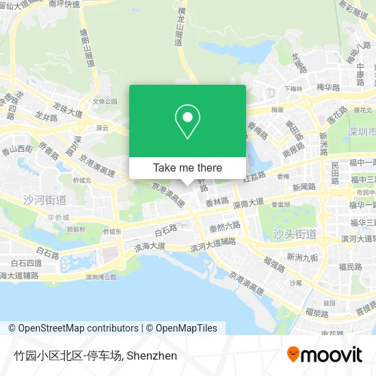竹园小区北区-停车场 map
