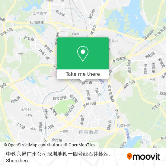 中铁六局广州公司深圳地铁十四号线石芽岭站 map