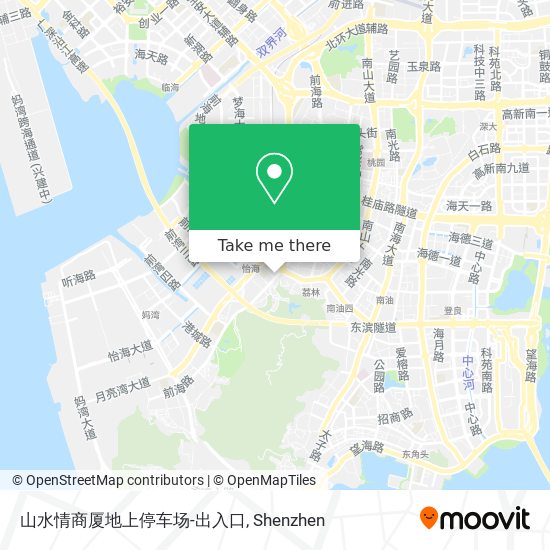 山水情商厦地上停车场-出入口 map