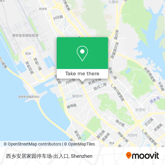 西乡安居家园停车场-出入口 map