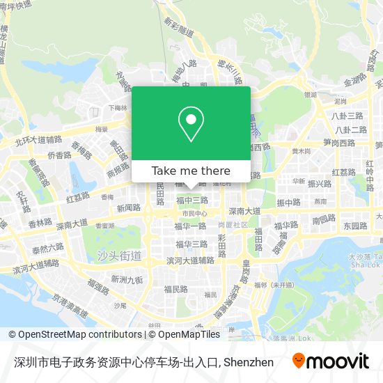 深圳市电子政务资源中心停车场-出入口 map
