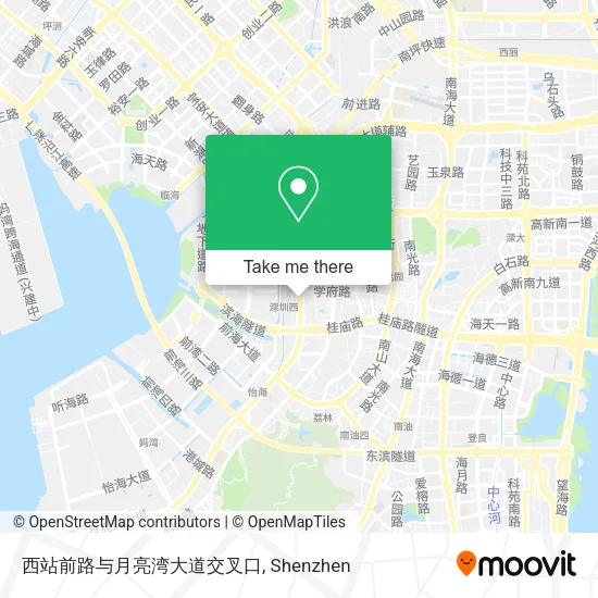西站前路与月亮湾大道交叉口 map