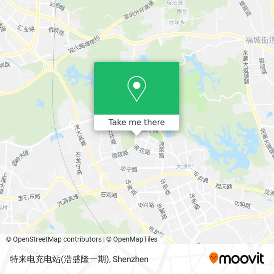 特来电充电站(浩盛隆一期) map