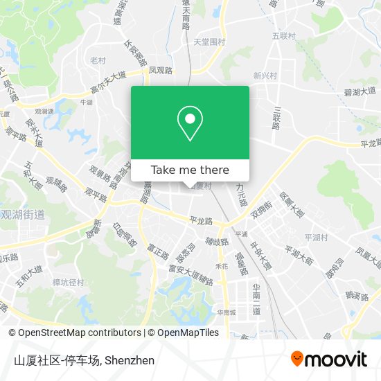 山厦社区-停车场 map