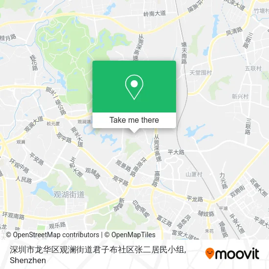 深圳市龙华区观澜街道君子布社区张二居民小组 map