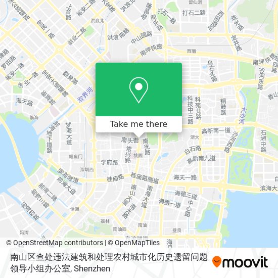 南山区查处违法建筑和处理农村城市化历史遗留问题领导小组办公室 map
