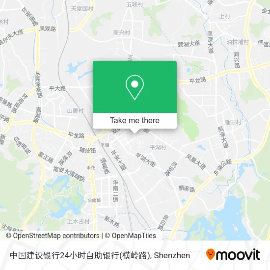 中国建设银行24小时自助银行(横岭路) map