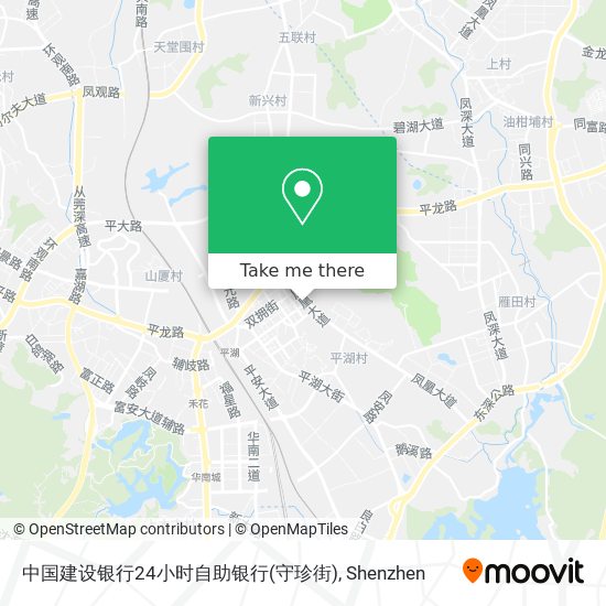 中国建设银行24小时自助银行(守珍街) map