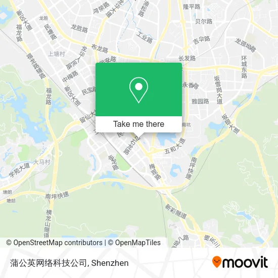 蒲公英网络科技公司 map