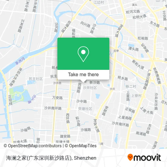 海澜之家(广东深圳新沙路店) map