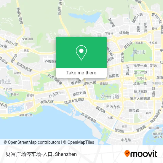 财富广场停车场-入口 map