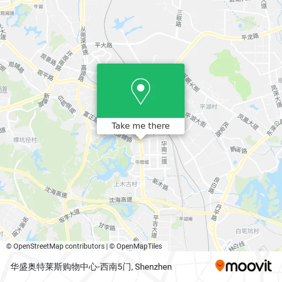 华盛奥特莱斯购物中心-西南5门 map