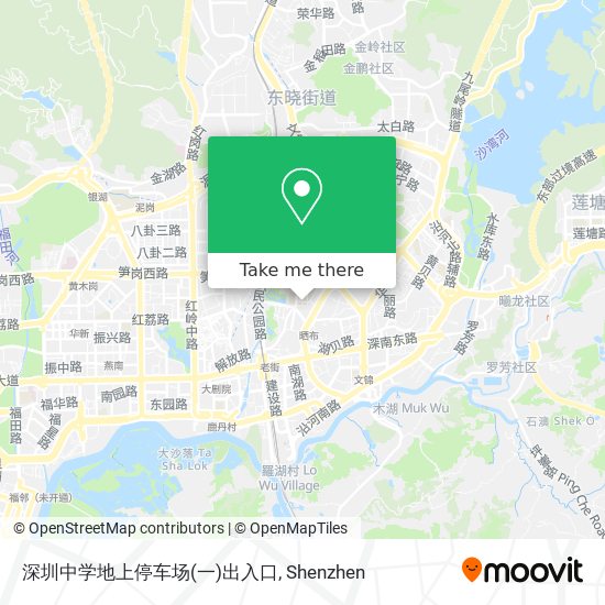 深圳中学地上停车场(一)出入口 map