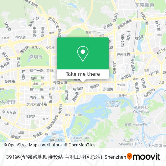 391路(华强路地铁接驳站-宝利工业区总站) map
