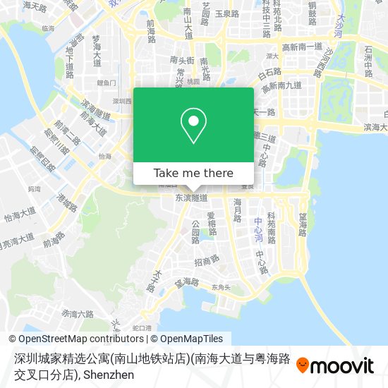 深圳城家精选公寓(南山地铁站店)(南海大道与粤海路交叉口分店) map