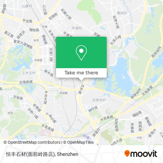 恒丰石材(面前岭路店) map