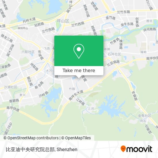 比亚迪中央研究院总部 map