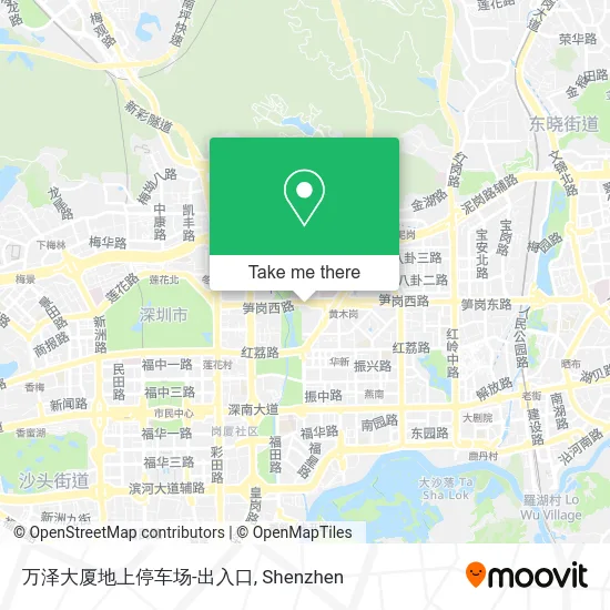 万泽大厦地上停车场-出入口 map