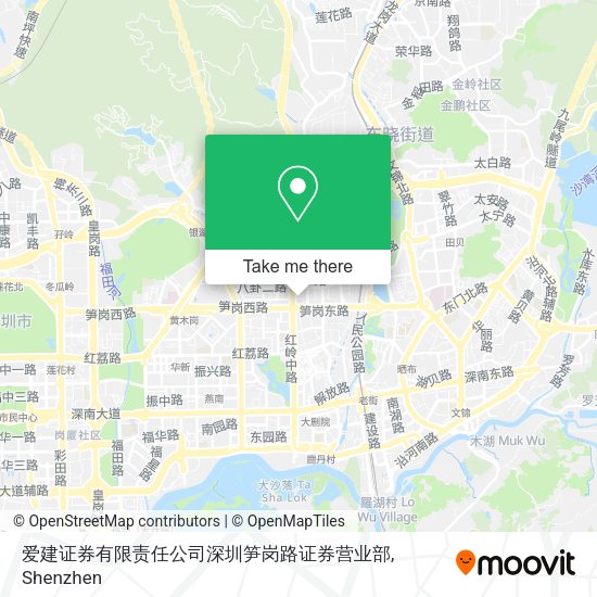 爱建证券有限责任公司深圳笋岗路证券营业部 map